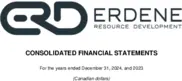Erdene Resource Development Corporation.