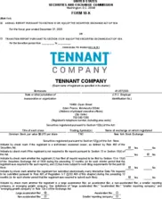 Tennant Company Tennant Company