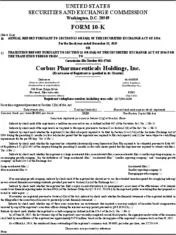 Corbus Pharmaceuticals Holdings