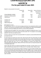 Lowell Resources Funds