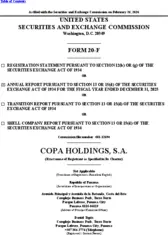 Copa Holdings Inc. Copa Holdings Inc.