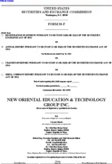 New Oriental Education & Technology Group, Inc.