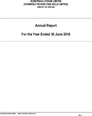 European Lithium Limited