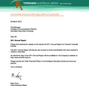 Terramin Australia Limited