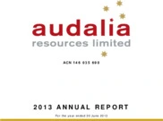 Audalia Resources
