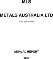 Metals Australia Limited