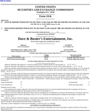 Dave & Buster's Entertainment, Inc.