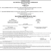 Kaleido Biosciences, Inc.