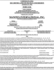 Manitex International, Inc.