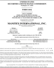 Manitex International, Inc.