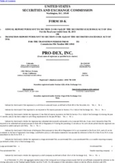 Pro-Dex, Inc.