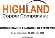 Highland Copper Company Inc.