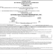 Generation Income Properties, Inc.