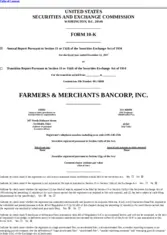 Farmers & Merchants Bancorp