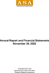 ASA Gold and Precious Metals Limited
