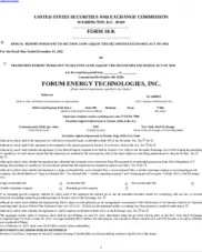 Forum Energy Technologies Inc