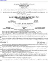 Karyopharm Therapeutics Inc
