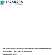 Bacanora Lithium PLC