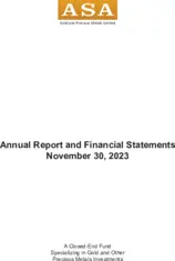 ASA Gold and Precious Metals Limited