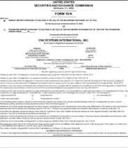 CSG Systems International Inc.