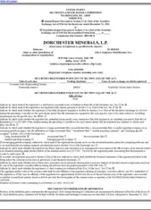Dorchester Minerals LP