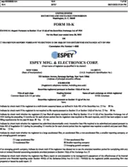 Espey Manufacturing & Electronics Corp.
