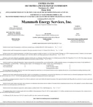 Mammoth Energy Services Inc.