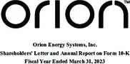 Orion Energy Systems, Inc.