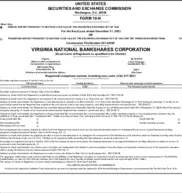Virginia National Bankshares