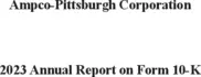 Ampco-Pittsburgh Corporation
