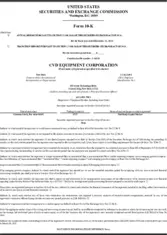 CVD Equipment Corporation