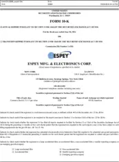 Espey Manufacturing & Electronics Corp.