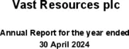 Vast Resources plc