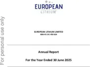 European Lithium Limited