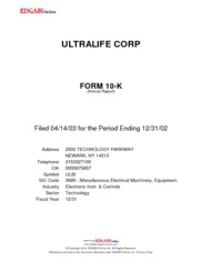 Ultralife Corp.