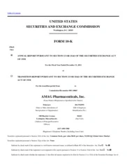 AMAG Pharmaceuticals, Inc.