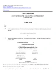 AMAG Pharmaceuticals, Inc.