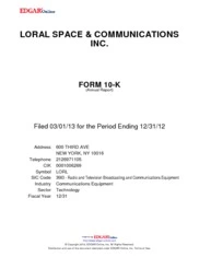 Loral Space & Communications, Inc.