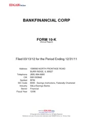 BankFinancial Corporation
