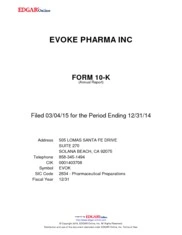Evoke Pharma