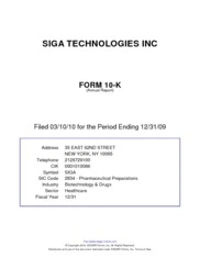 SIGA Technologies Inc.