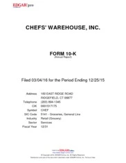 The Chefs Warehouse
