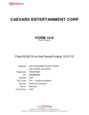 Caesars Entertainment Corporation