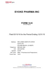 Evoke Pharma
