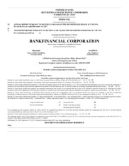 BankFinancial Corporation