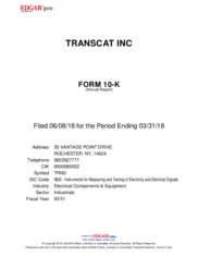 Transcat Inc Annualreports