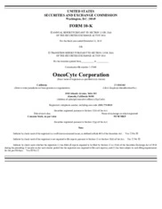 OncoCyte Corporation