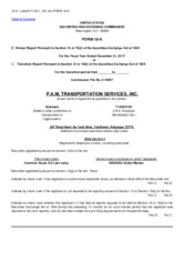 P.A.M. Transportation Services, Inc.