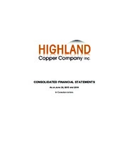 Highland Copper Company Inc.