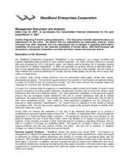 WestBond Enterprises Corporation